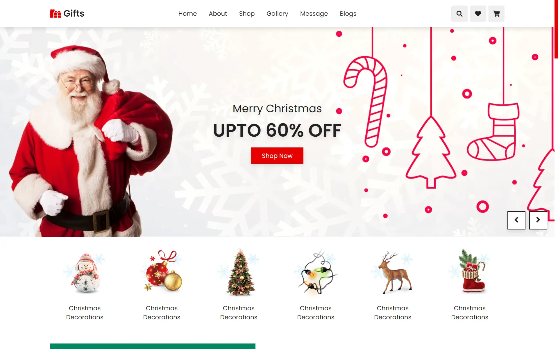 Christmas Shop Website